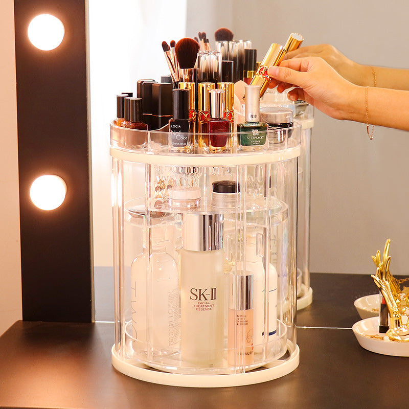 Rotating Cosmetics Storage Rack Table