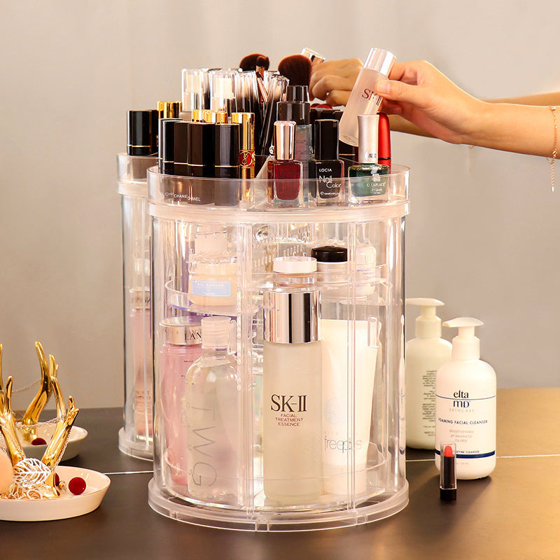 Rotating Cosmetics Storage Rack Table